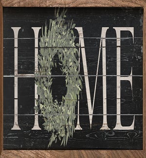 Home Wreath Black